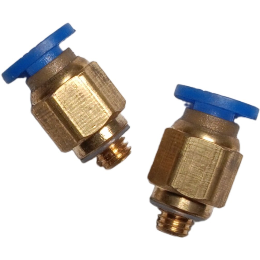 2 Pack 4mm to M5 Quick Connectors For 3D Printer DaVinci XYZ Mini W+ PC4-M5