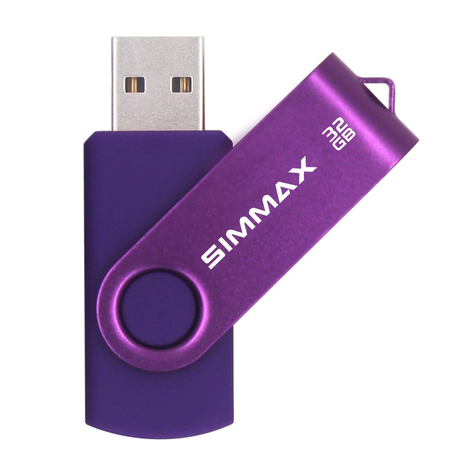 SIMMAX 32GB Memory Stick USB 2.0 Flash Drives 32GB, 1Pack Swivel-Purple 