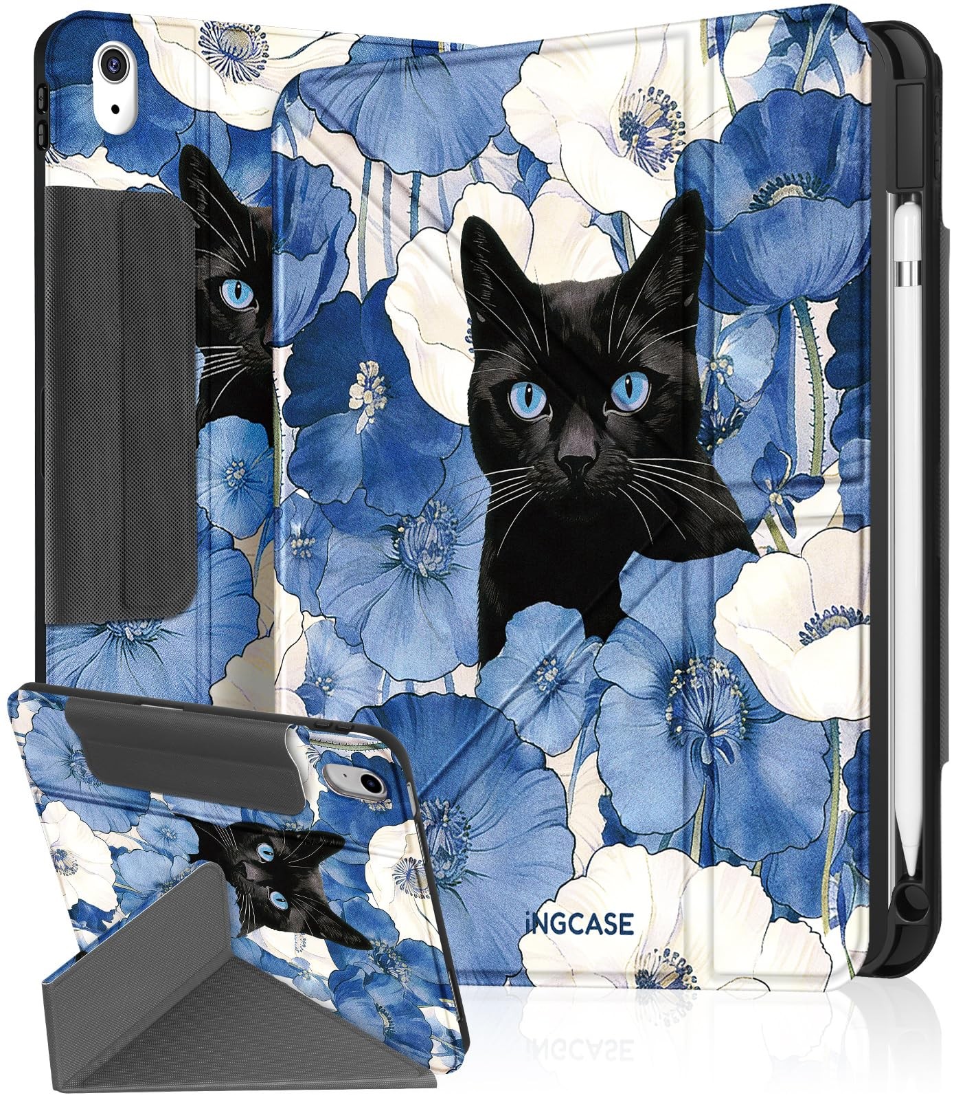 for iPad (A16) 11th/for iPad 10th Generation Case,Cat-Flower
