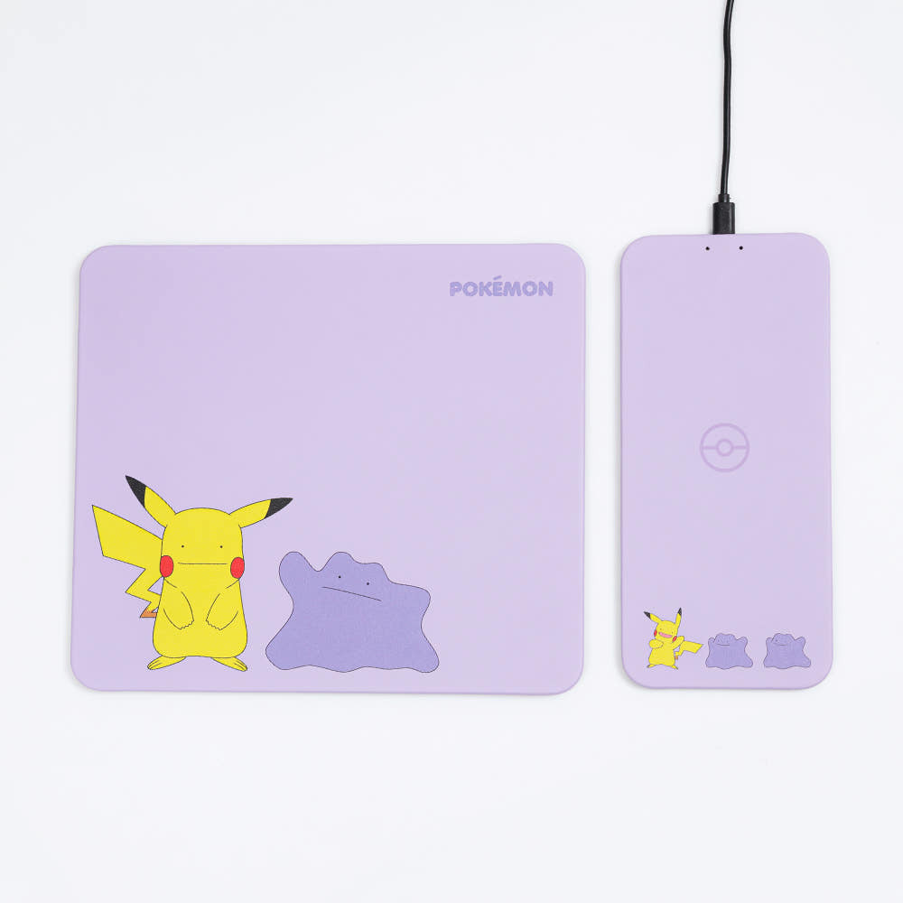 Pokemon Pikachu Ditto 15W Wireless Charging Mouse Pad Qi Fast Detachable New