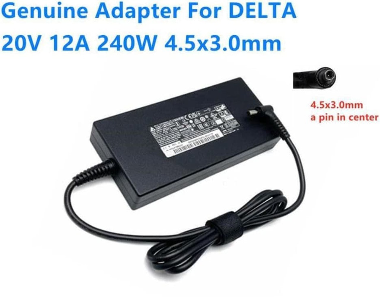 OEM MSI Pulse 17 GL76 GL66 Gaming Laptop Charger Adapter ADB-240EB 4.5 x 3.0 mm