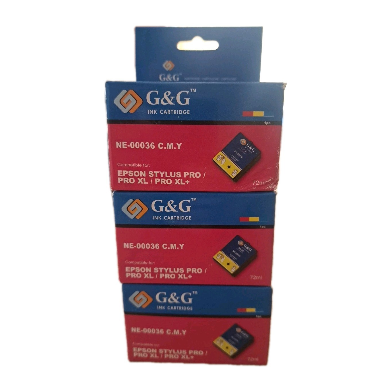 G&G  Ink Cartridge Epson Stylus Pro/Pro XL & XL+ NE-00036 C.M.Y COLOUR Lot Of 3
