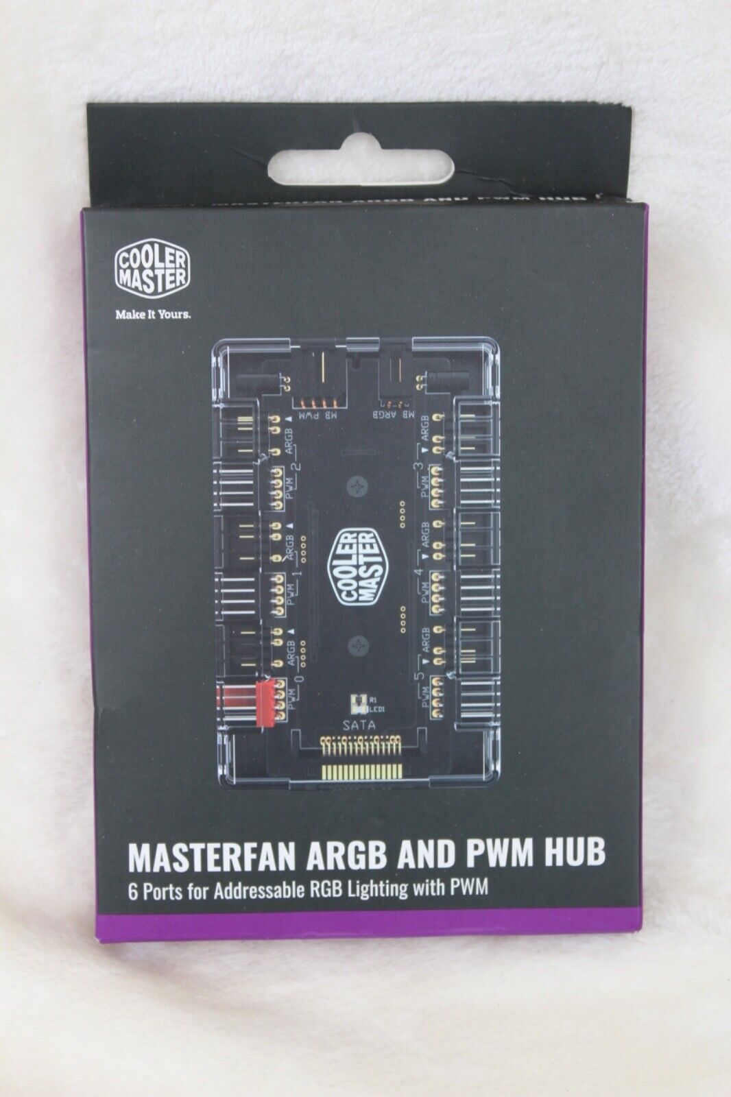 Cooler Master MASTERFAN 1 to 6 ARGB/PWM Hub with 6 Ports for ARGB Light and PWM