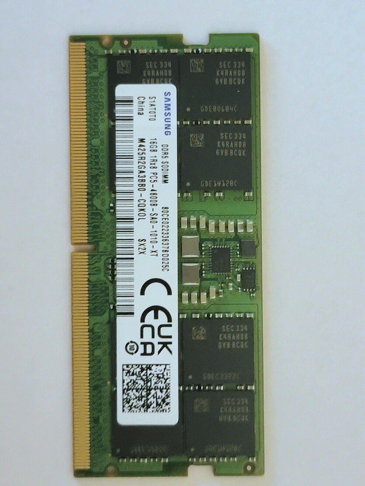 Samsung 16GB PC5-38400 DDR5 4800 MHz SODIMM Laptop Memory RAM M425R2GA3BB0-CQK0L