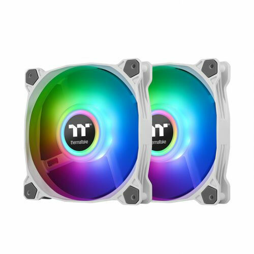 Thermaltake CL-F097-PL12SW-B Pure Duo 12 ARGB Sync Radiator Fan (2 Pack)-White