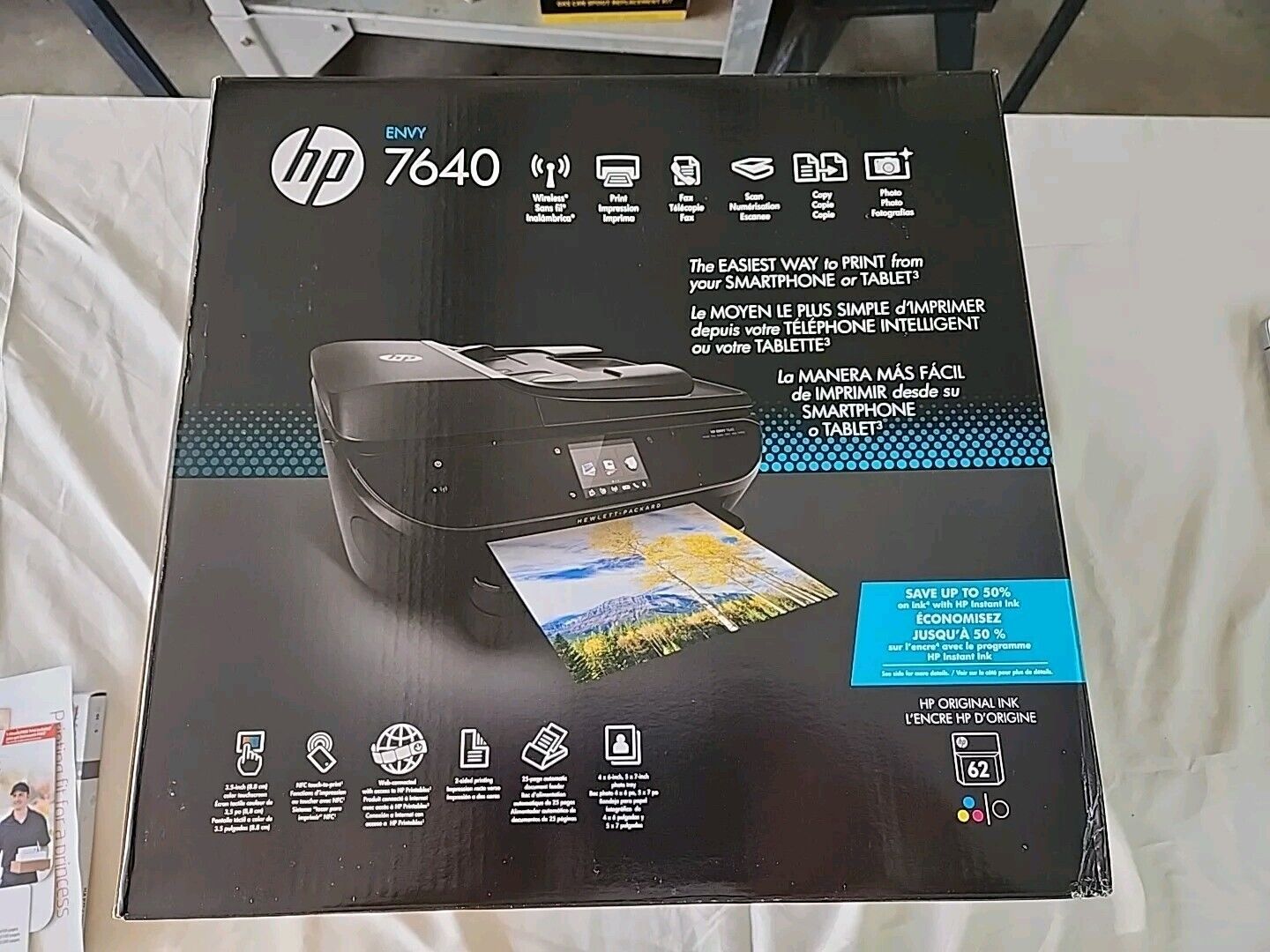 BRAND NEW HP Envy 7640 Photo Copier Scanner Fax Wireless Printer-Factory Sealed