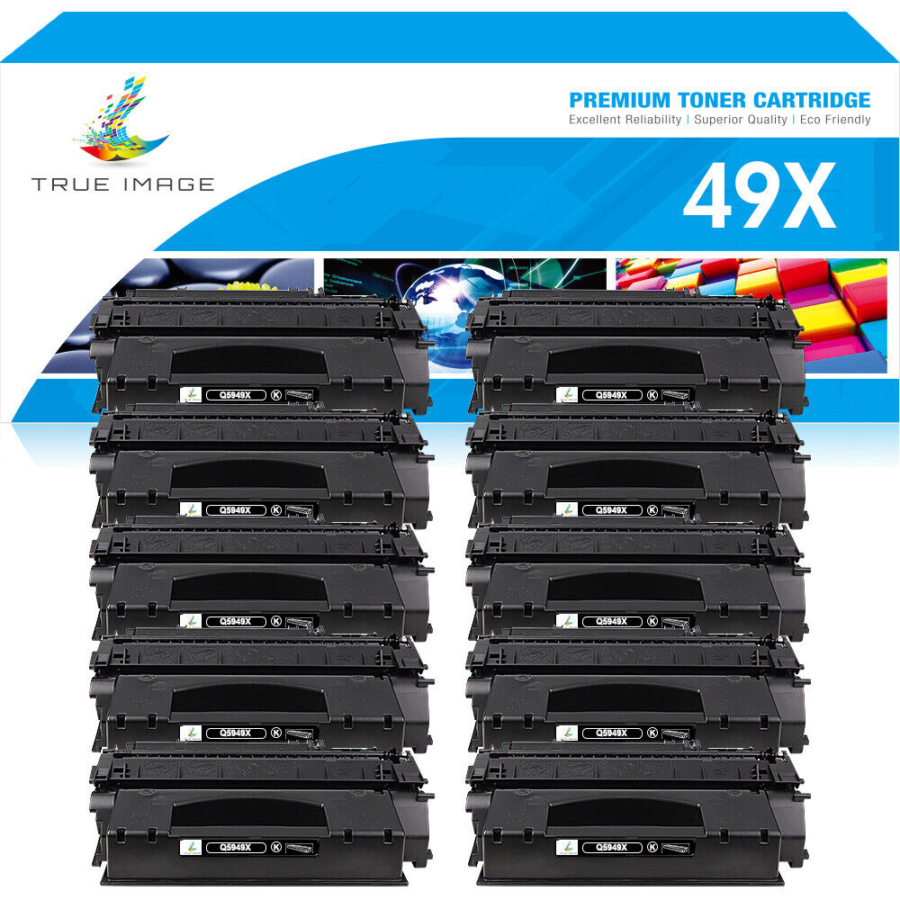 10pk High Yield Q5949X Toner Compatible With HP 49X LaserJet 1320n 3390 1320tn