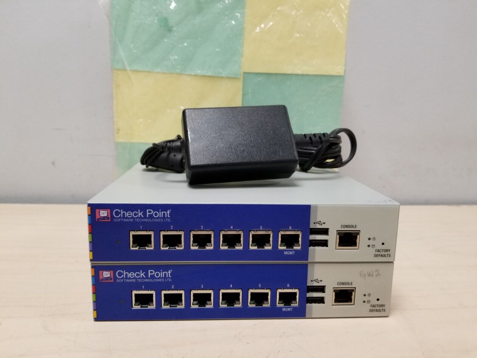 2 Check Point T-110 6-Port Gigabit Security Appliance Firewall W/1 Adapter #B290