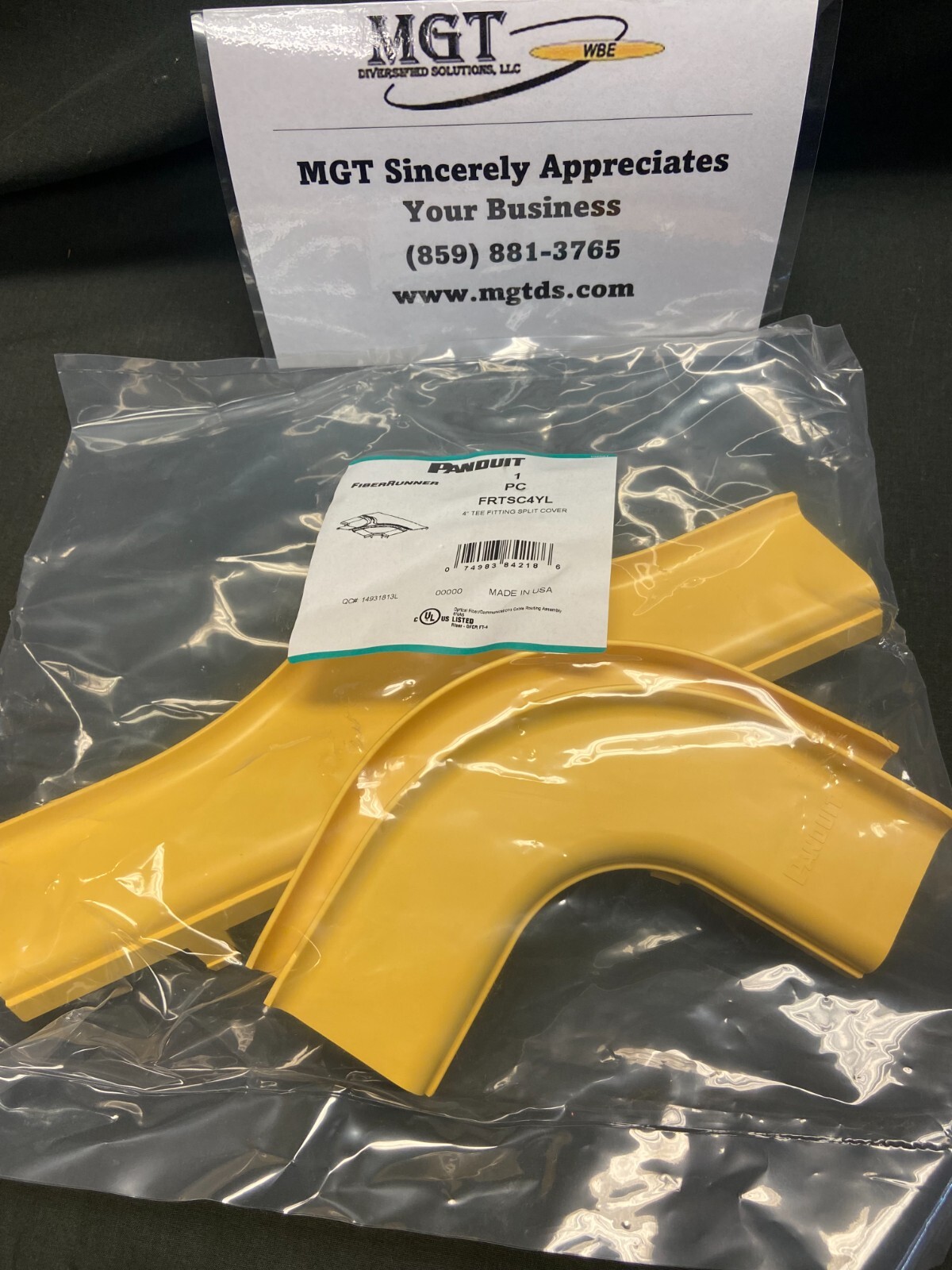 PANDUIT / FRTSC4YL / 4"  SPLIT TEE COVER