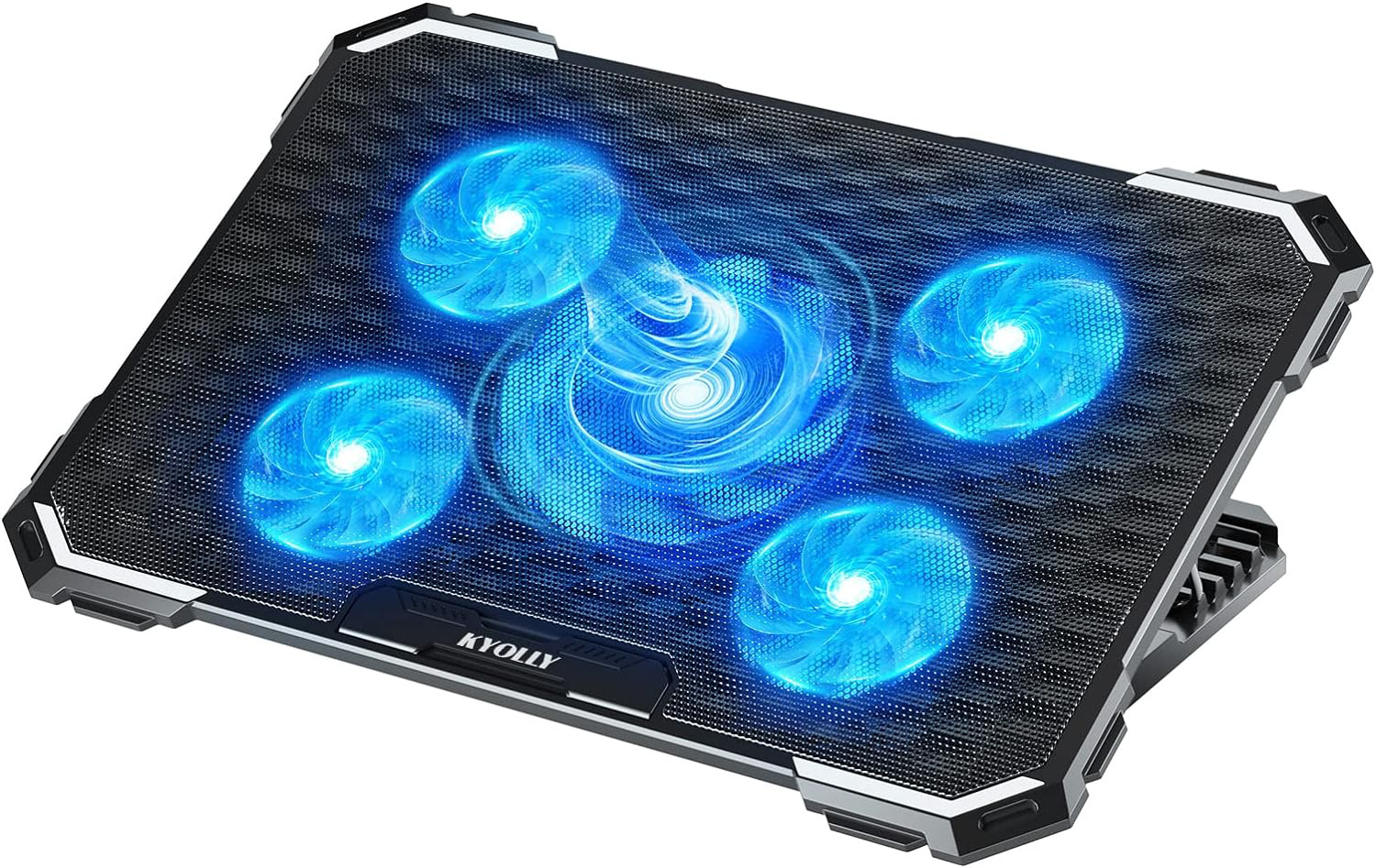 KYOLLY Upgrade Laptop Cooling Pad,Gaming Laptop Cooler with 5 Quiet Fans,2 USB