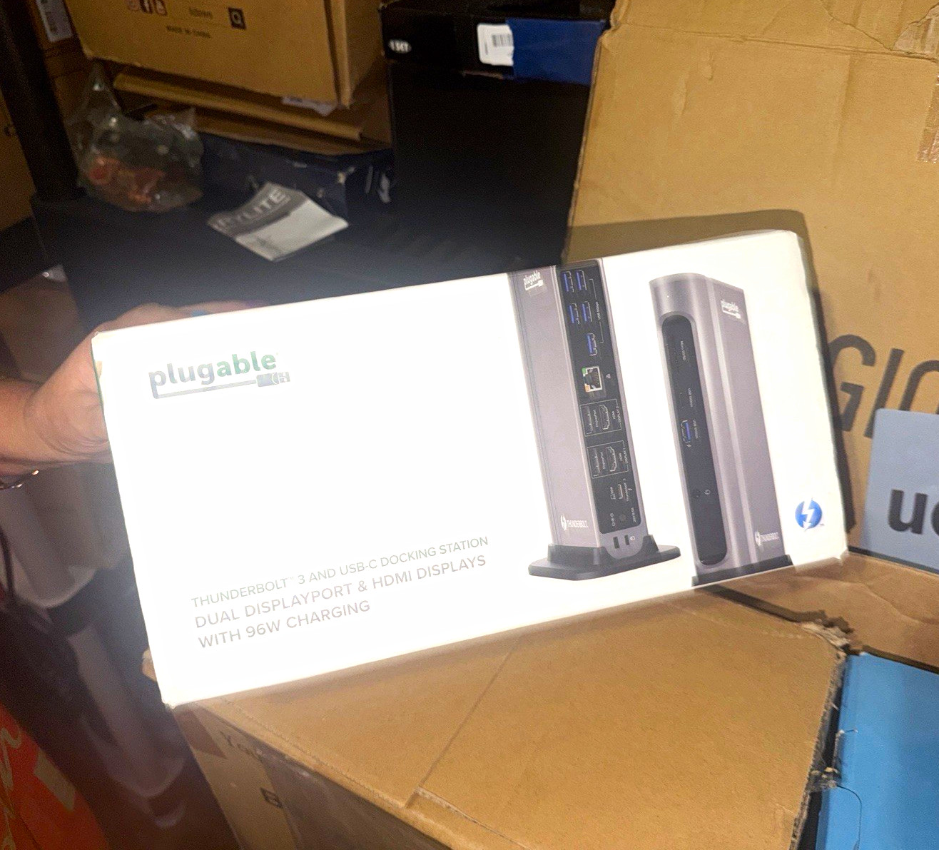 Plugable TBT3-UDZ Thunderbolt 3 USB-C Dock, DP HDMI RJ-45 USB 3.0 USB-C