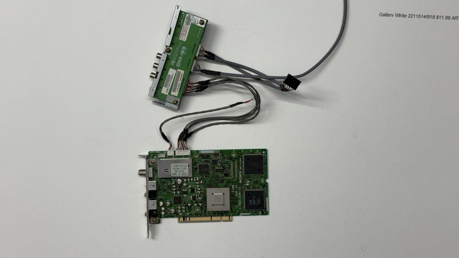 Sony LIME ENX-15 PCI Capture Card 1-682-228-12 TSCH6-112B + PCV-2251 CNX-183