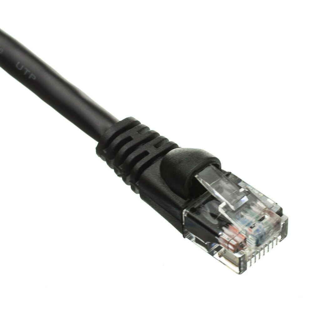 Snagless Shieled 3 Foot Cat5e Black Network Ethernet Patch Cable