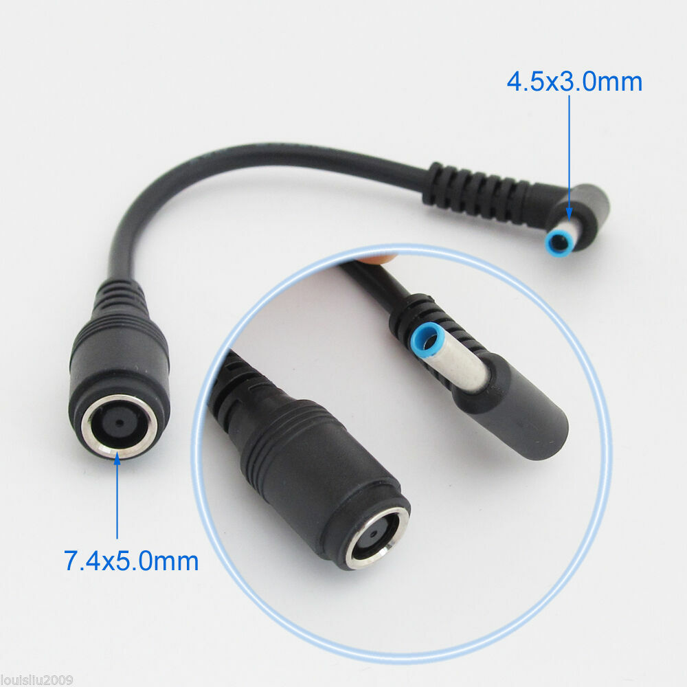 10pcs HP DC Power Cable 7.4x5.0mm Female to 4.5x3.0mm Male Central Pin Adapter