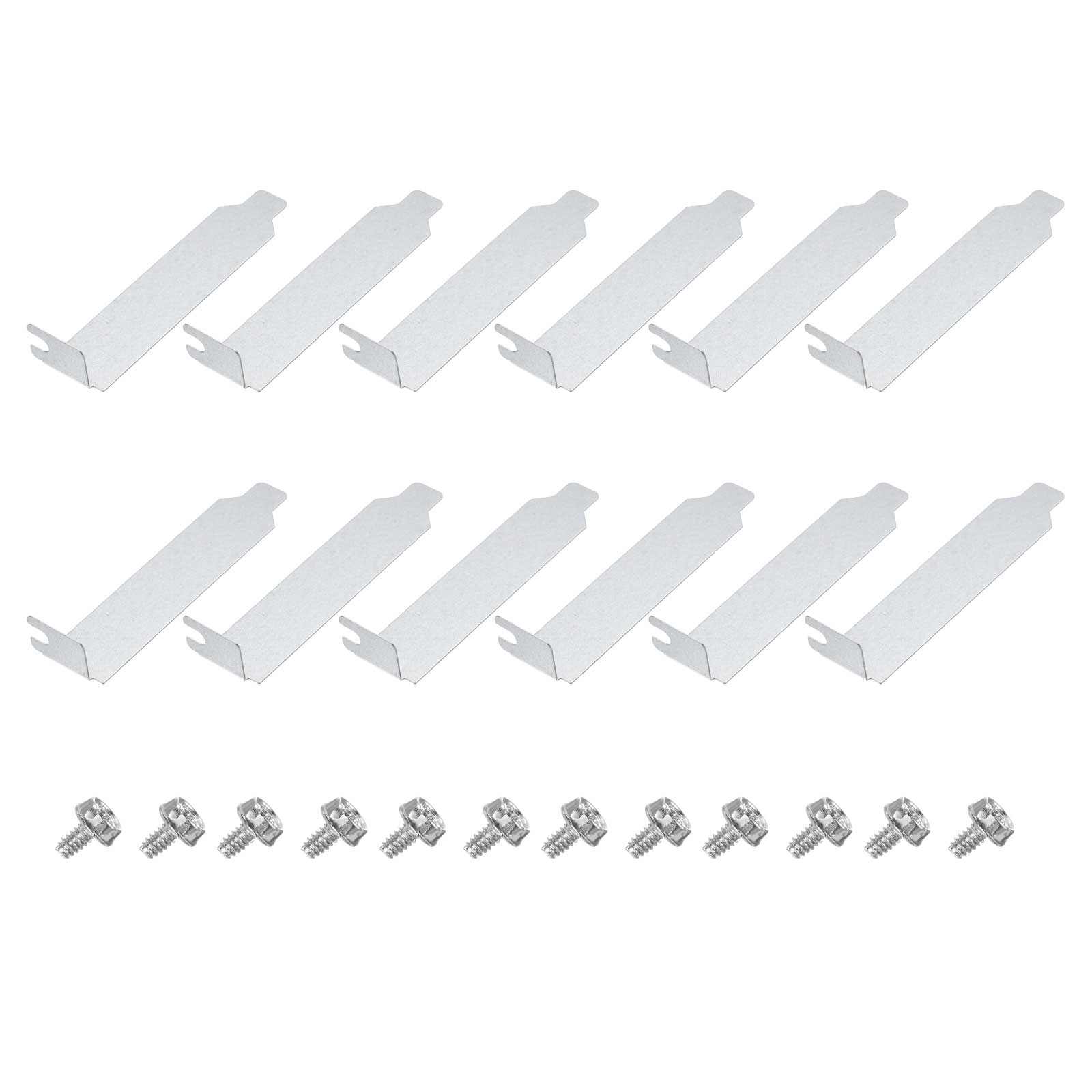 12PCS Silvery PCI Slot Cover Dustproof Filter Ventilation Deflector