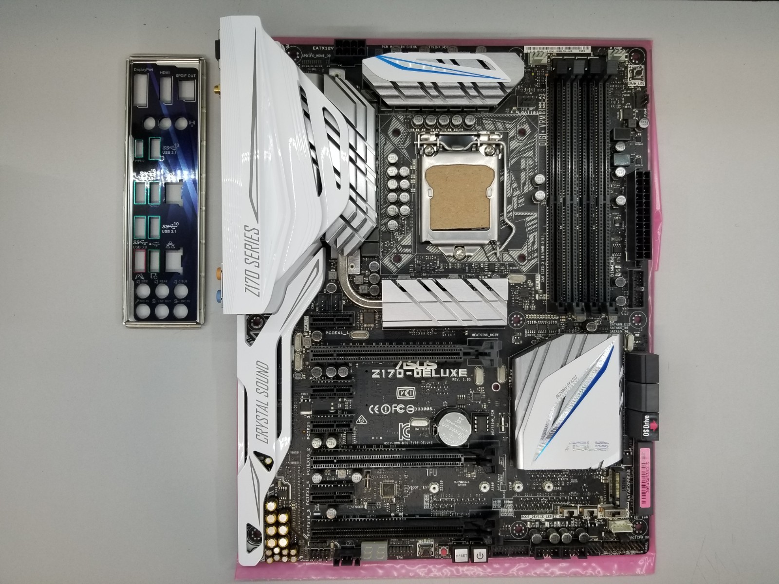 ASUS Z170-DELUXE LGA 1151 DDR4 HDMI DP USB-C PCIe ATX Motherboard w I/O Plate