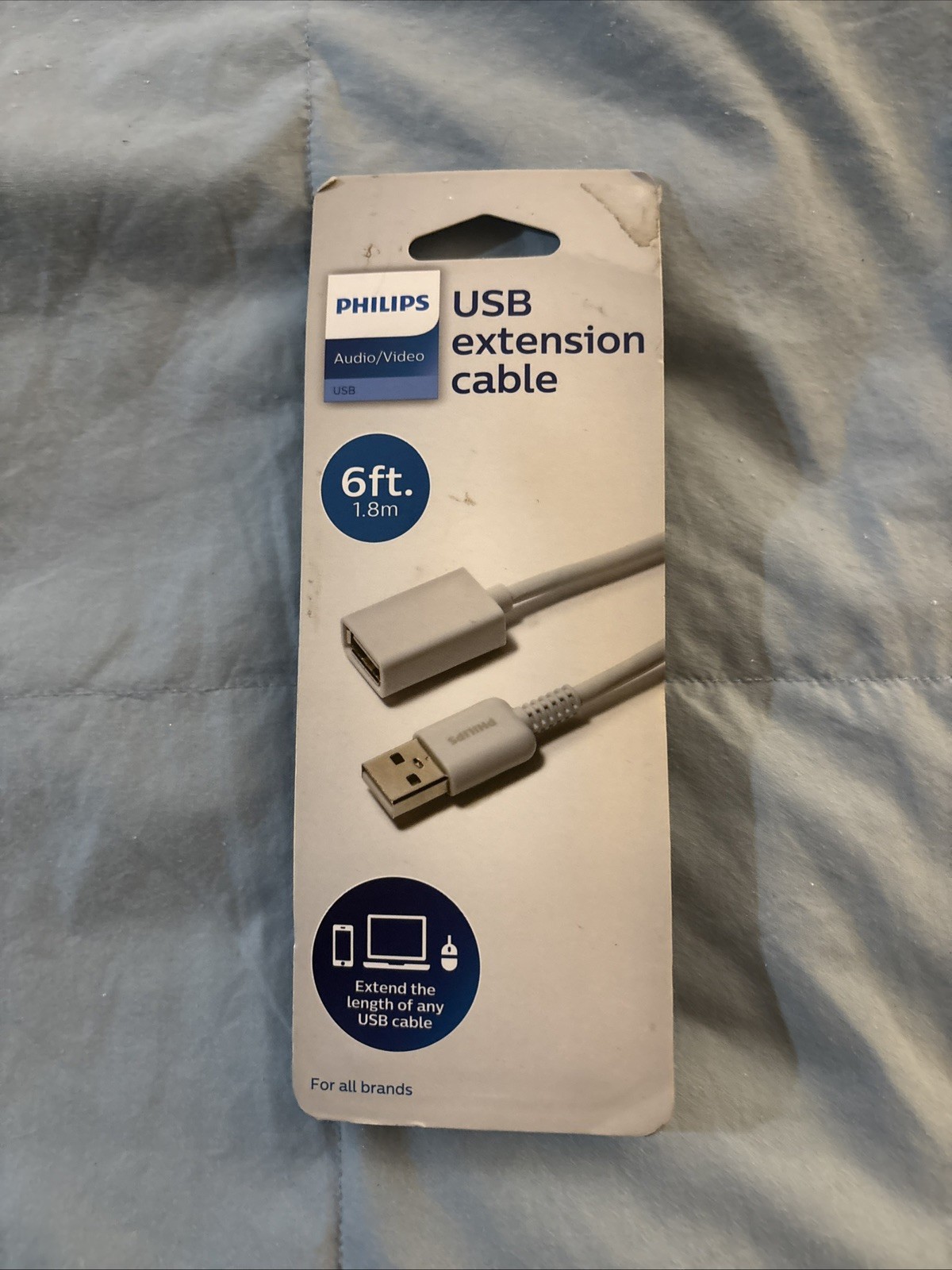 New Philips USB Extension Cable Audio/Video 6 Ft 6c
