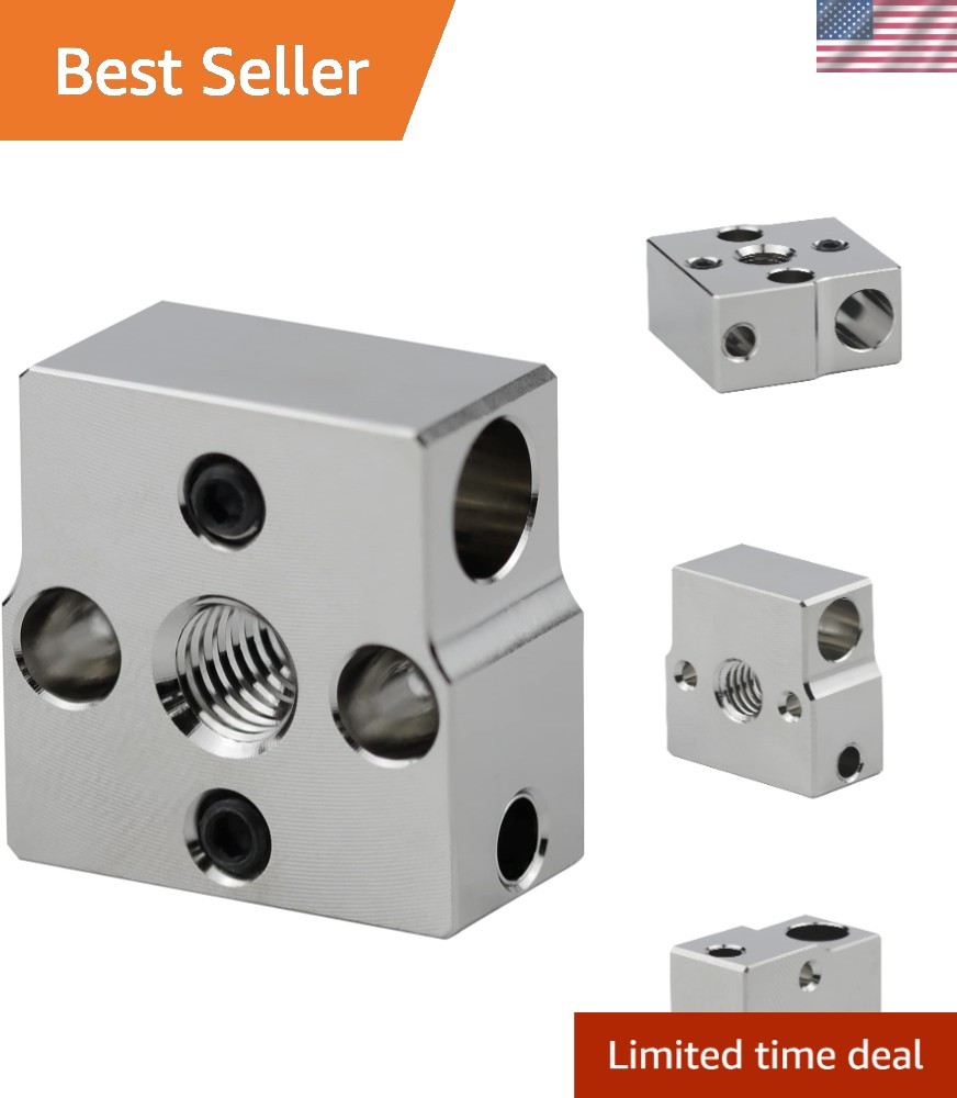 Advanced Nickel Plated Copper Heater Block for CR6 & Ender 3 Series 3D Printers