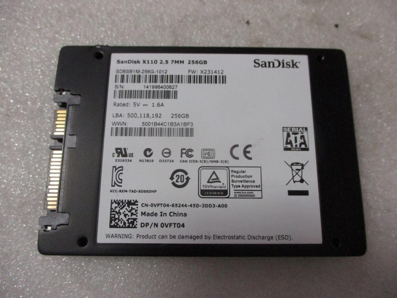 SanDisk SSD X110 SD6SB1M-256G-1012 256GB 6Gb/s SATA III 2.5