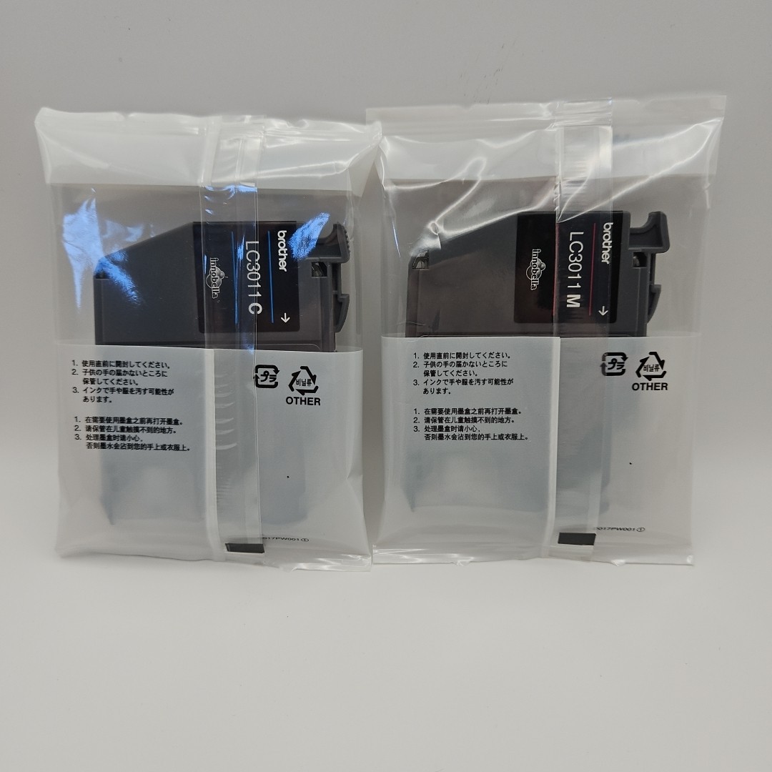 GENUINE Brother LC3011 (1) Cyan And (1) Magenta Ink Cartridge Sealed Packages