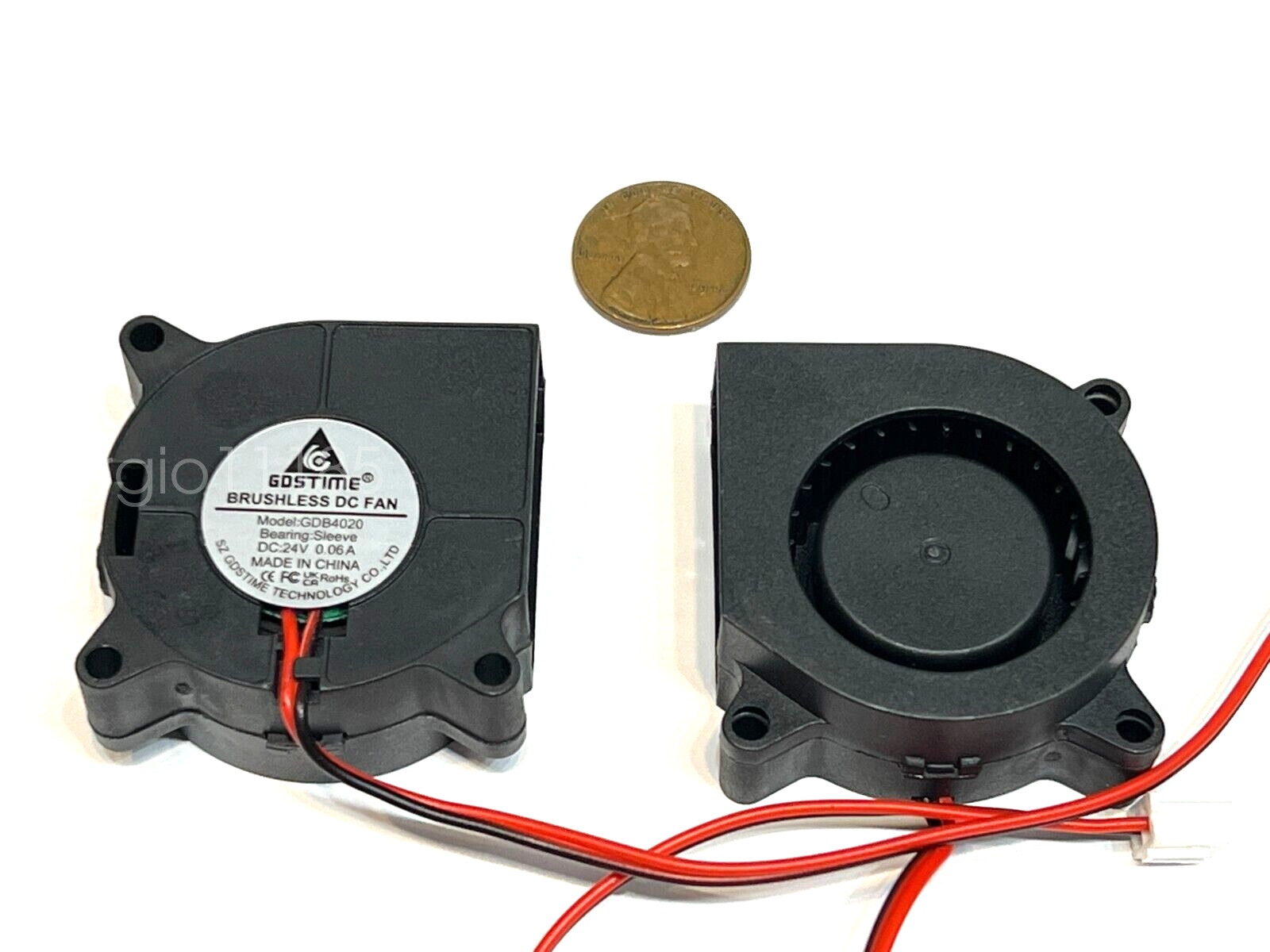 2x 3D Printer 24V 2 Pin DC 40x20mm 4020 Blower Radial Cooling Fan Low Noise