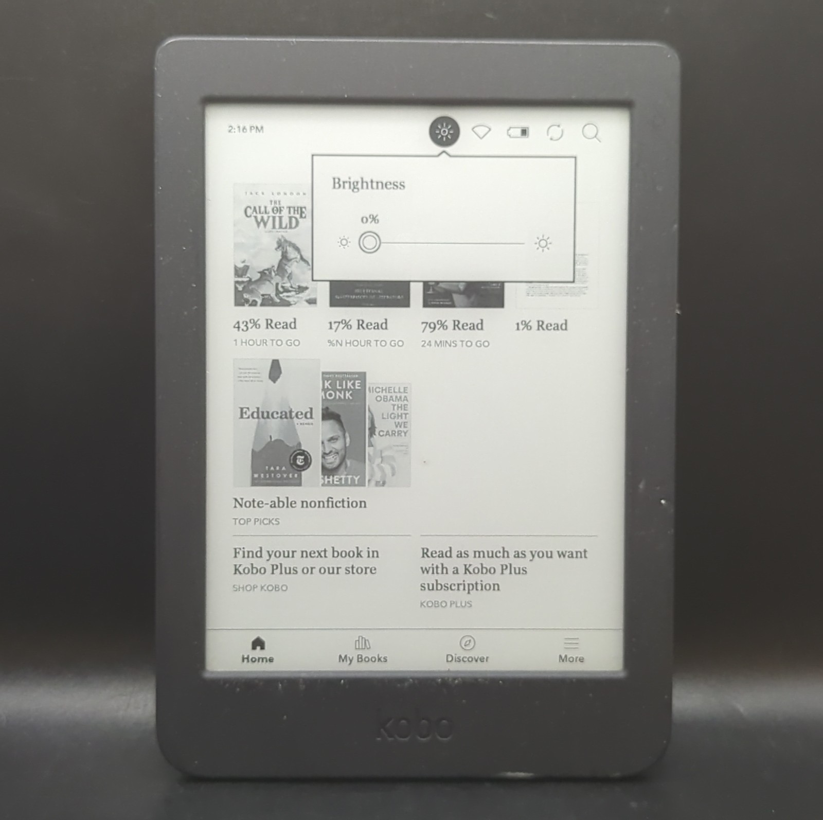 Kobo Nia N306 eReader WIFI eBook Reader 8GB 6" Paperwhite Touchscreen - Tested