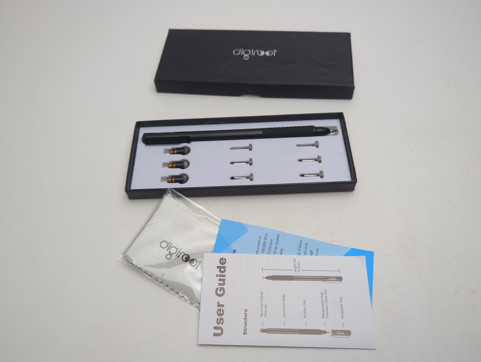 Digiroot Universal Stylus,[2-in-1] Disc Stylus Pens for All Touch Black