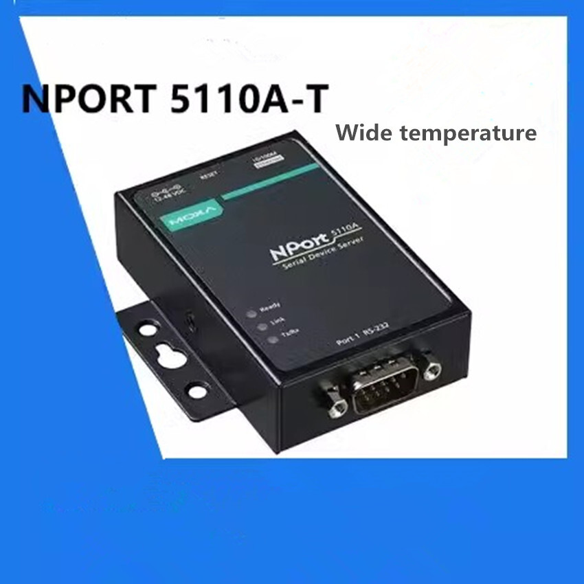 1pcs MOXA NPORT5110A-T Port 1 RS-232 Serial Device Server Wide temperature