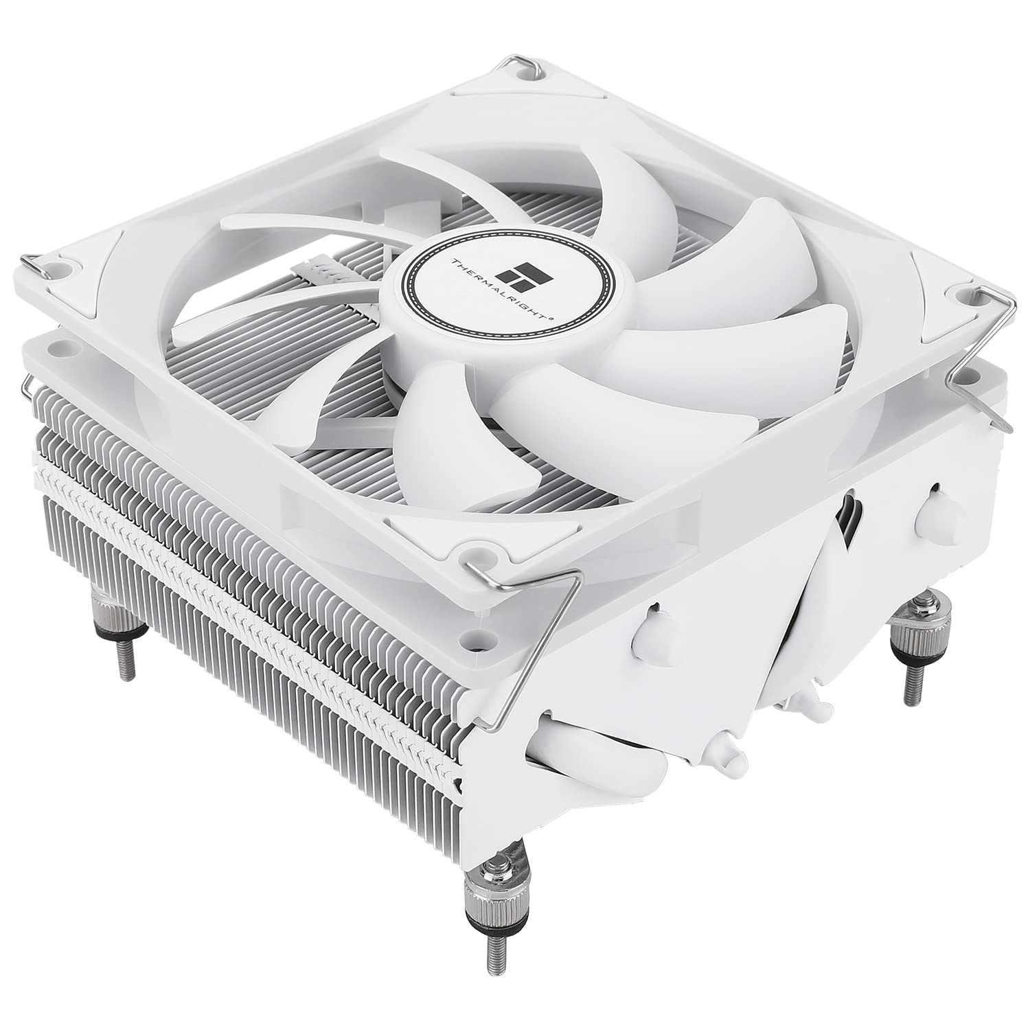 AXP90-X53 White Low Profile CPU Air Cooler, 53mm Height, TL-9015W Slim PWM CP...