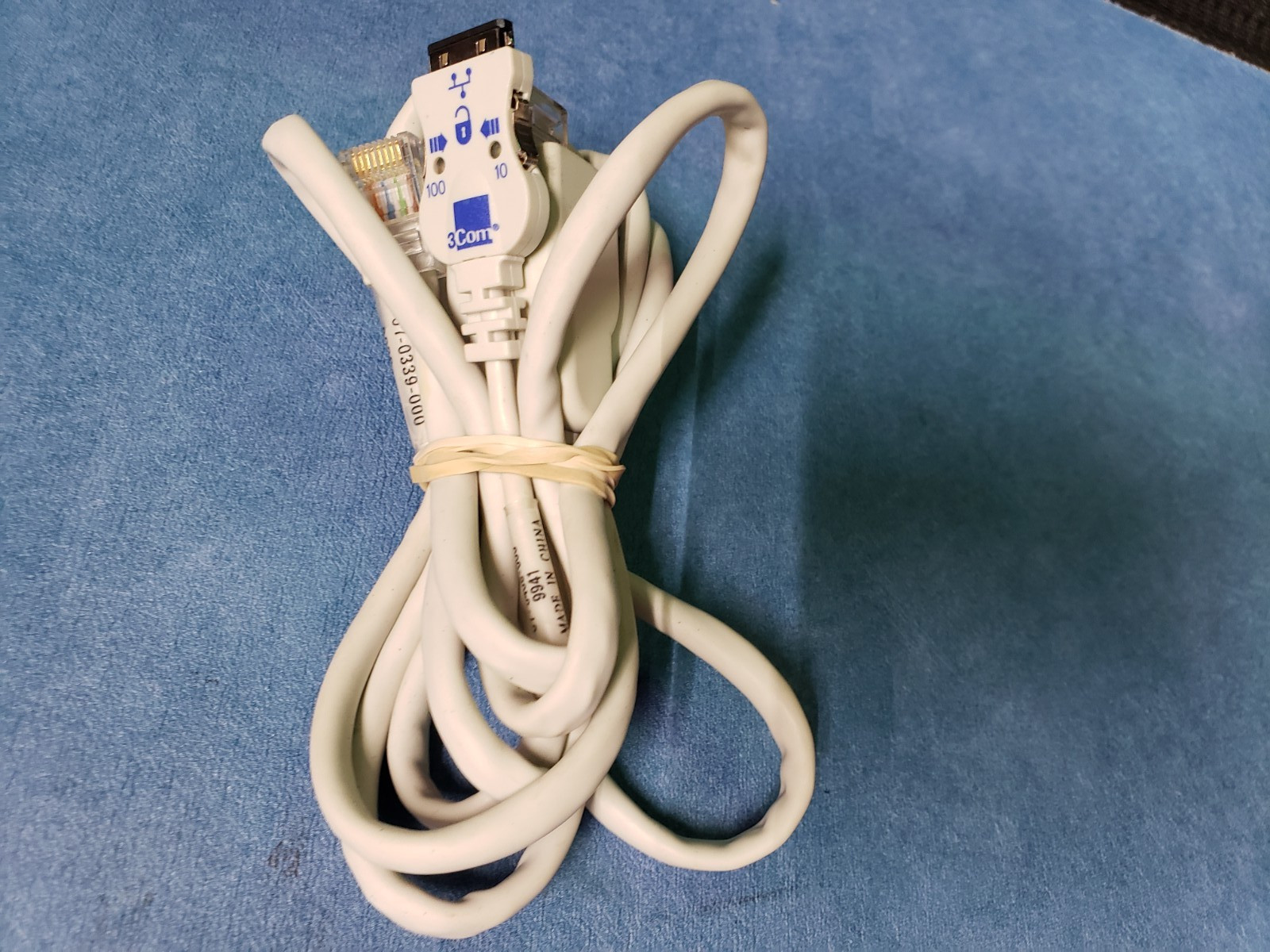 PCMCIA Ethernet Dongle Cable Adapter 3Com 07-0337-002 10/100