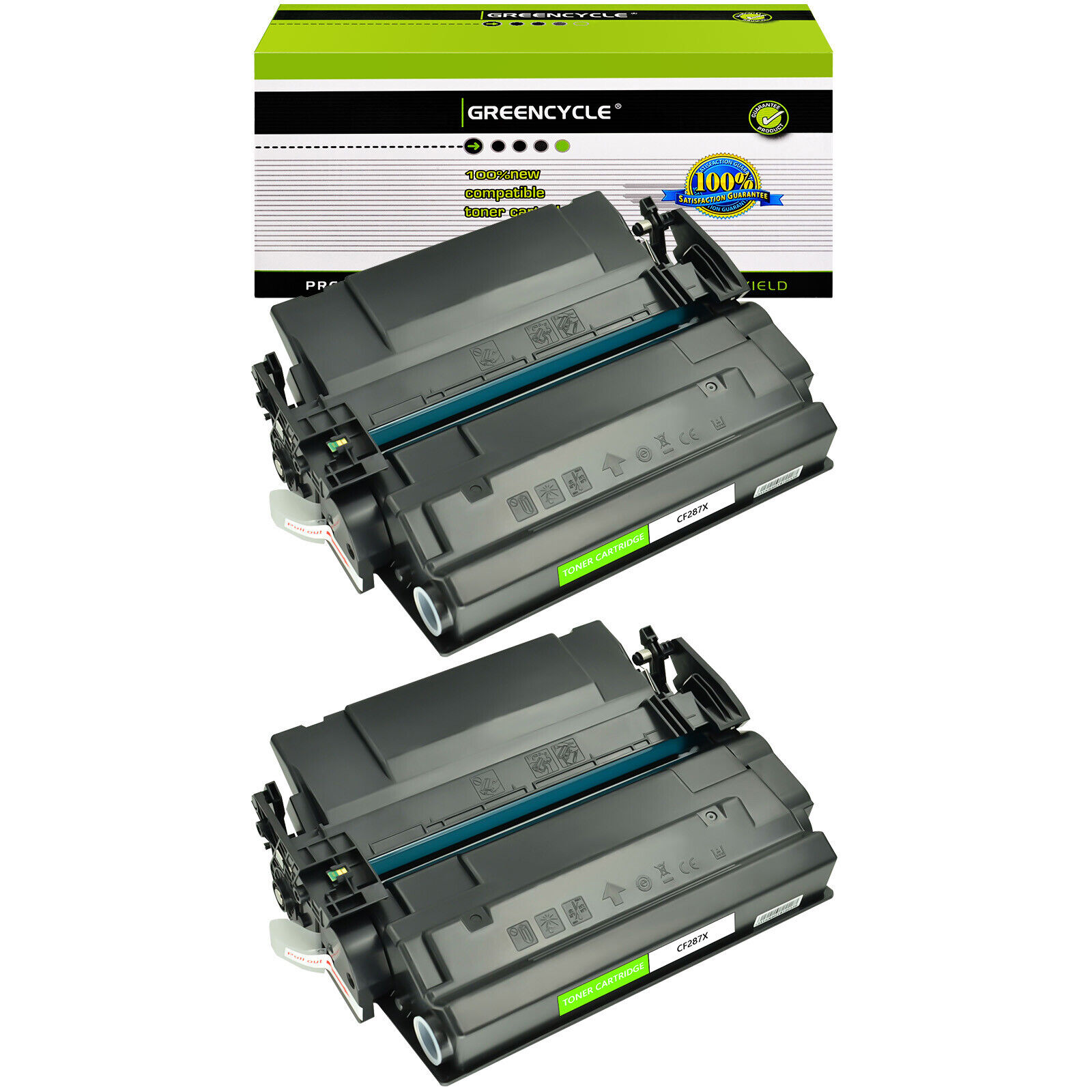 2PK Toner Fits for HP CF287X LaserJet Pro M501n Enterprise Flow MFP M527c M527z