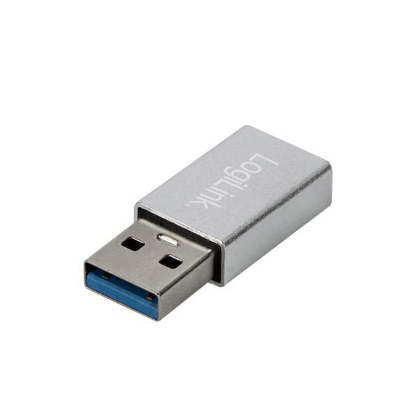 LogiLink W128291202 AU0056 USB 3.2 Gen1 Type-C Adapter USB-A/M to C/F, Silv ~E~