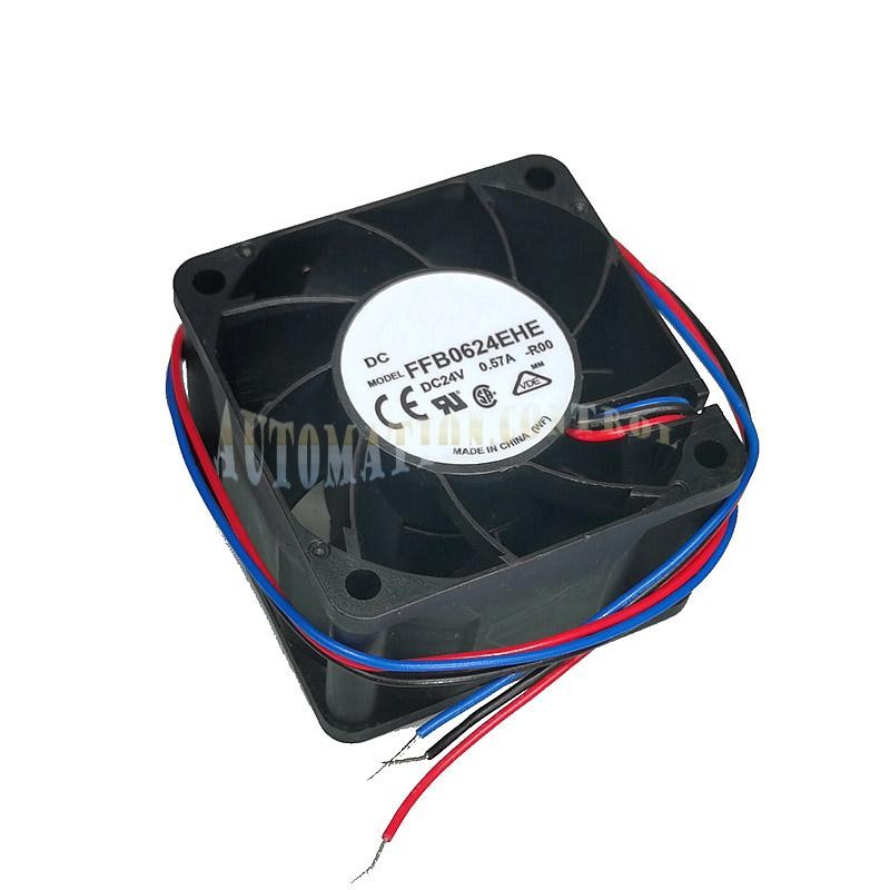 For Delta FFB0624EHE 60*60*38mm  DC 24V 0.57A Axial Case Cooling Fan 2Pin