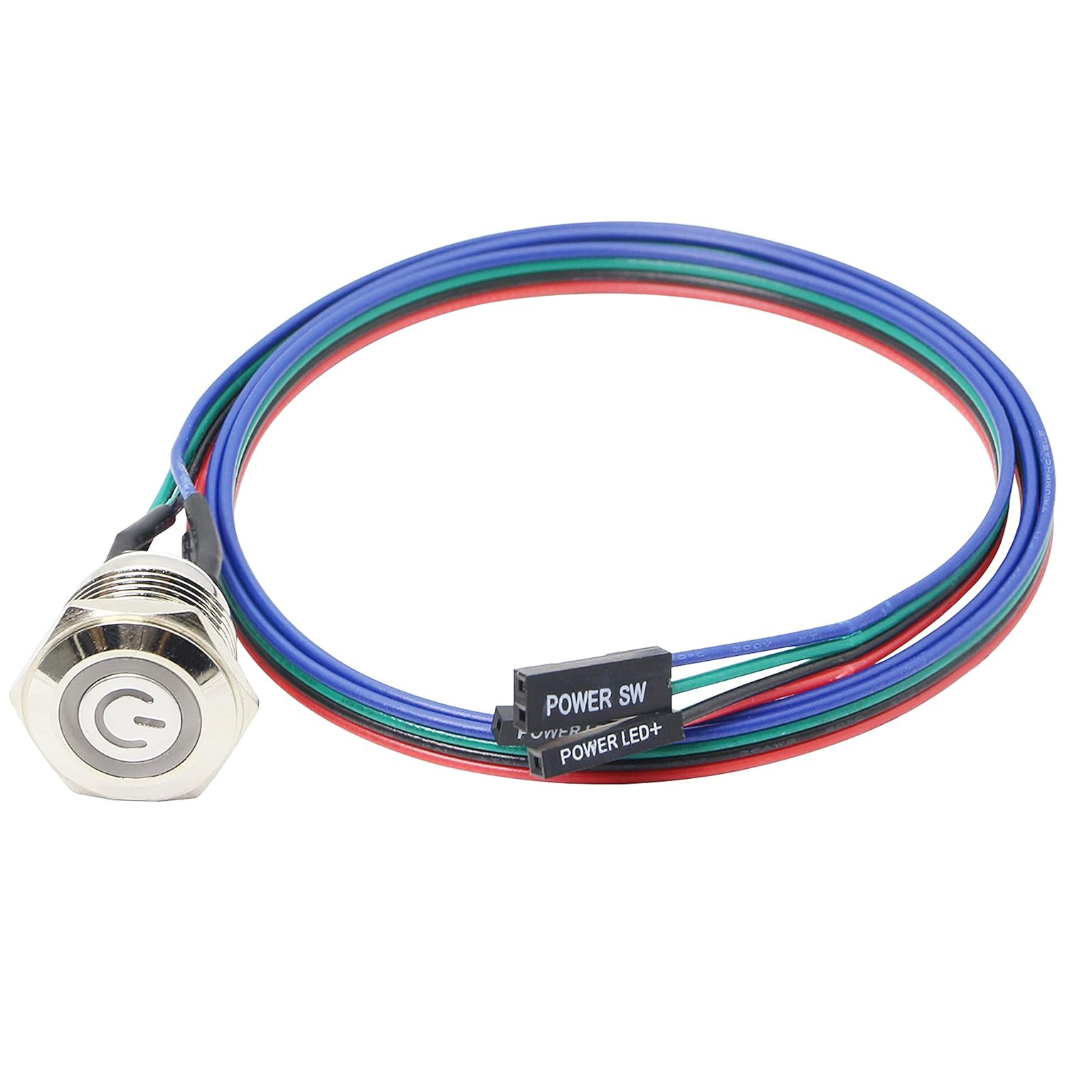 - Metal Button, PC Case LED Power Button ATX Supply On/Off for DIY Computer - 60
