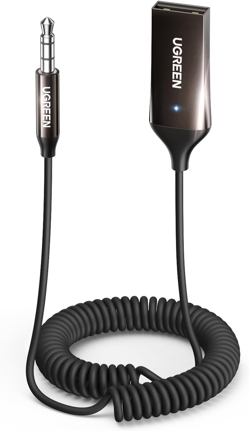 Bluetooth 6.0 Aux Adapter with Hands-Free Calls for Cars & Home