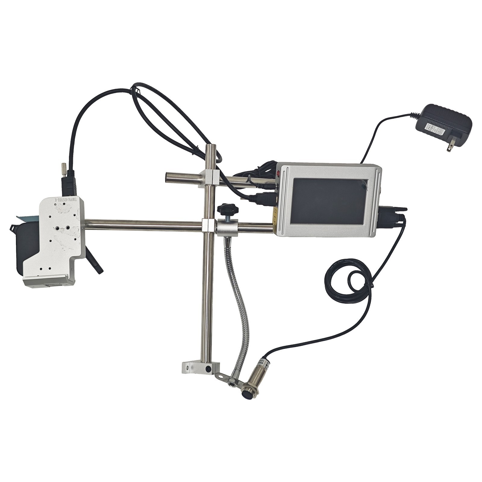 Online TIJ Thermal Foam Inkjet Printer Auto Coding Machine 0.5'' Head 16V-1.5A