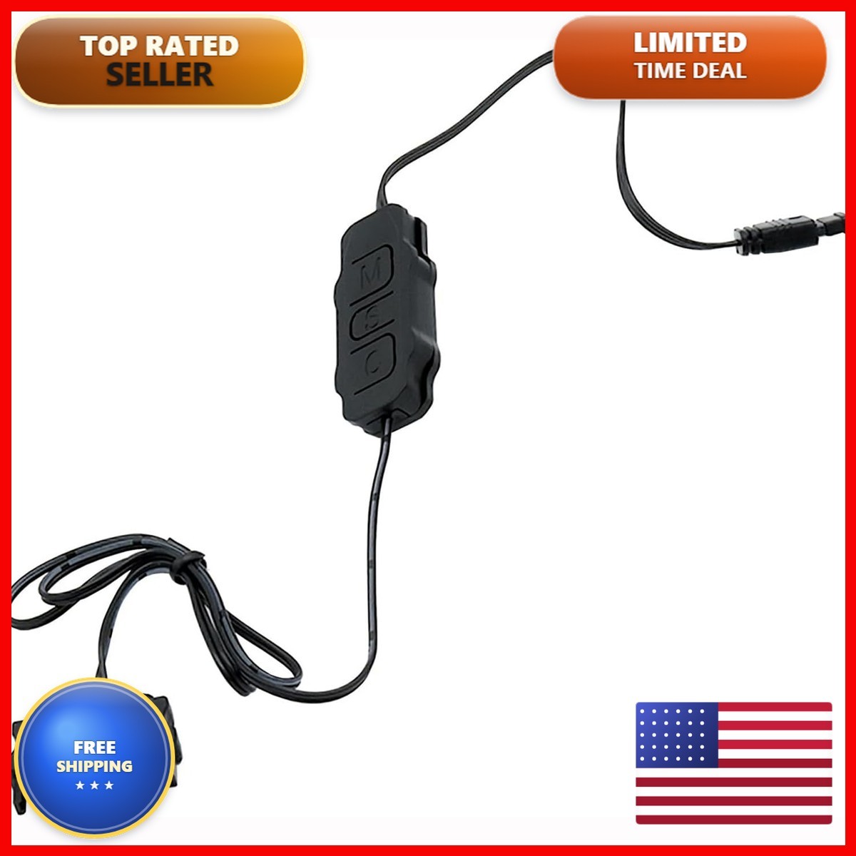ARGB PC Fan Controller Kit 5V 3Pin ARGB Splitter SATA Power Hub - Black