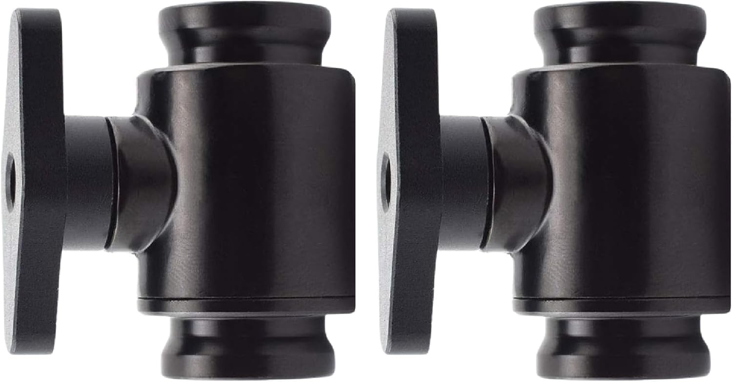 2 PCS G1/4 Internal Thread Water Cooling Valve Brass Shut Off Black Handle