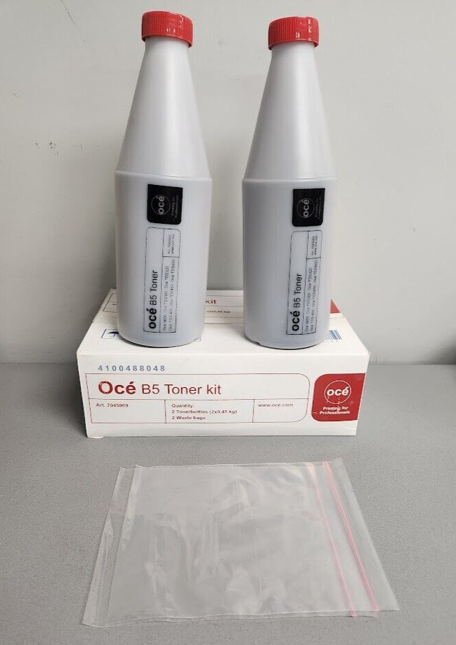 Oce B5 25001843 (7045009) Genuine Toner Cartridge 2 Bottles TDS300