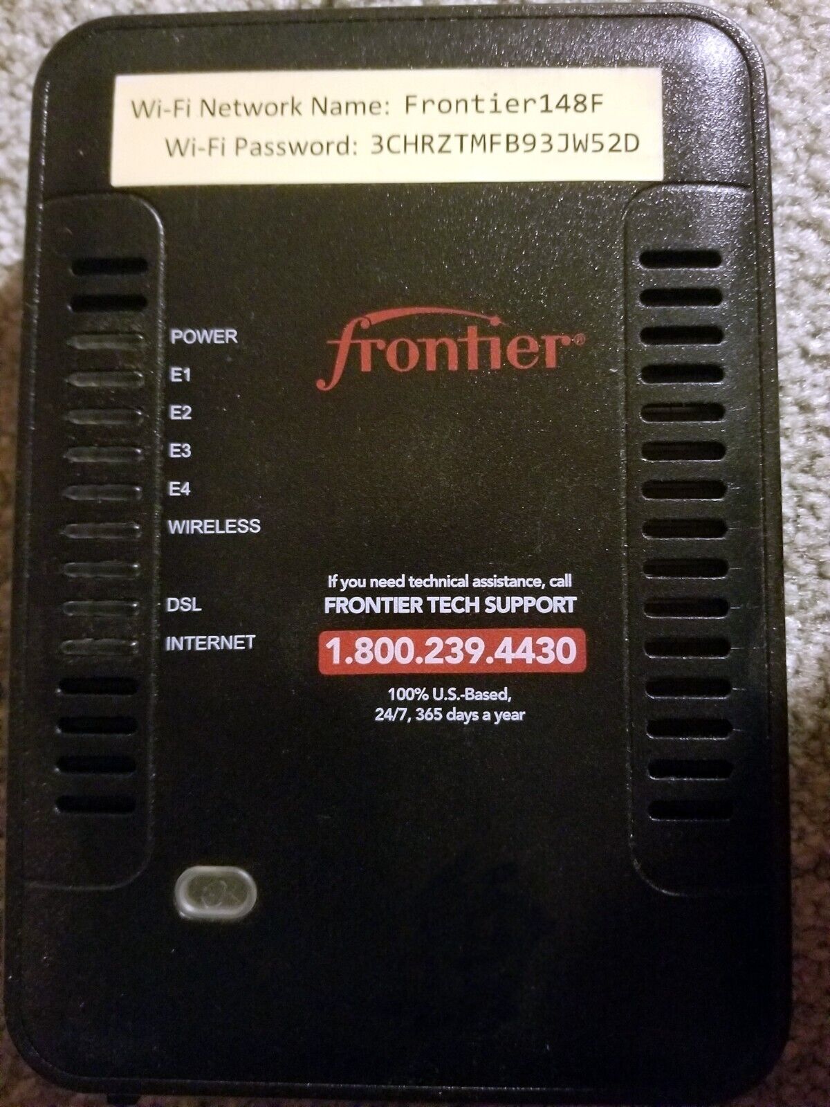 🥝 NEW Frontier NetGear DSL Modem with WiFi ADSL2+ Router Model D2200D-1FRNAS FL