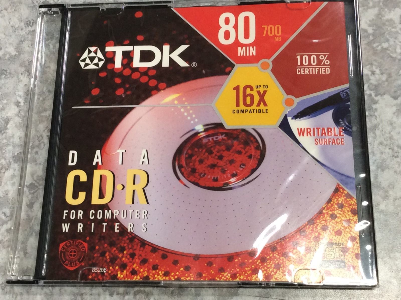 Lot of 10 TDK Data CD-R For Computer Writers 80 Min 700 MB Up To 16X New Sealed