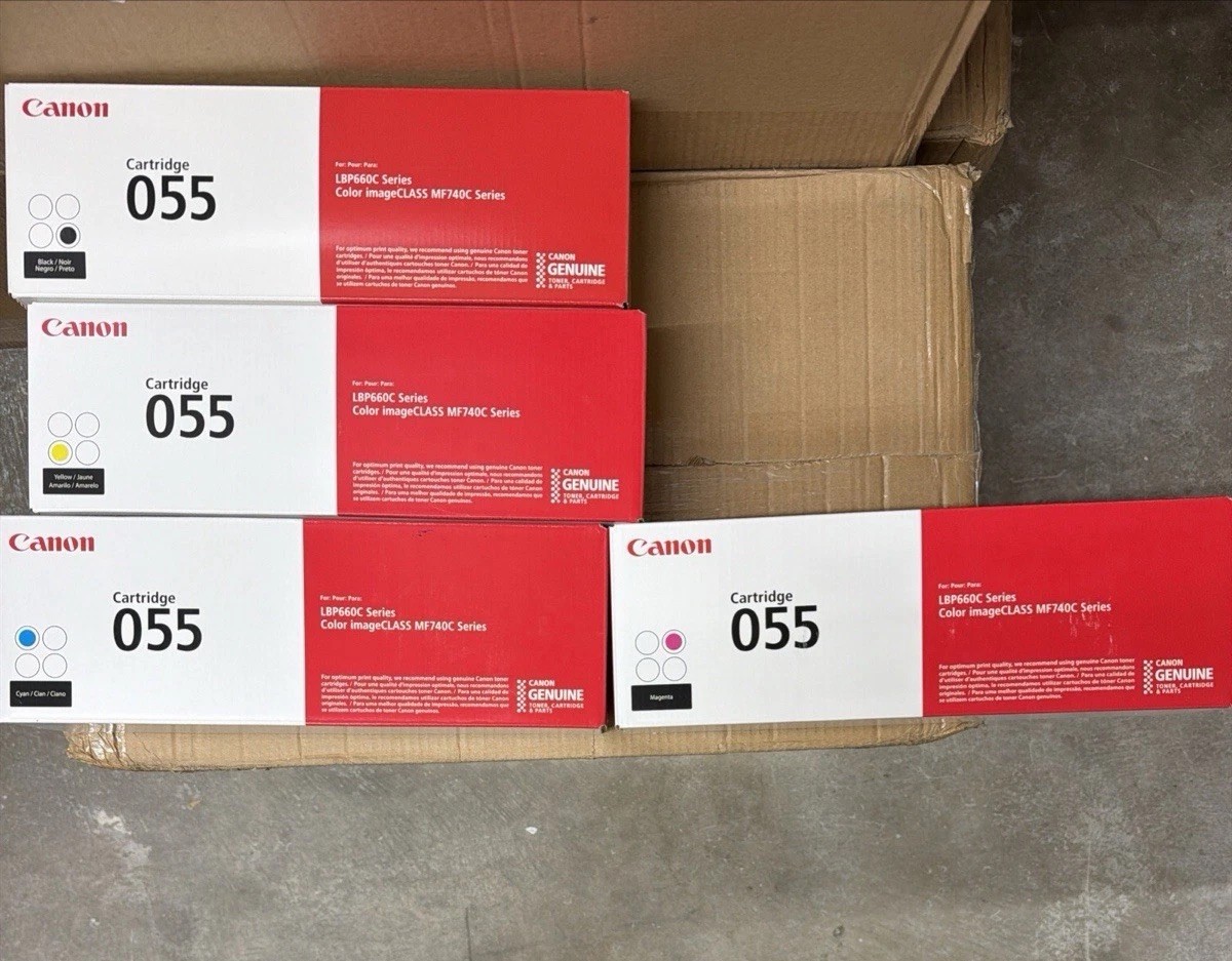 Canon 055H High Yield Toner Cartridge Set CYAN MAGENTA YELLOW BLACK