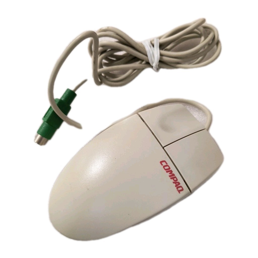 DEALER 10 PACK VINTAGE COMPAQ M-S34 2 BUTTON MECHANICAL PS2 MOUSE DS-BIN6-2