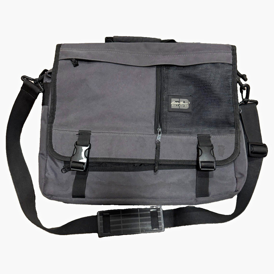 Eddie Bauer Solid Gray/Black Shoulder & Messenger Laptop Bag