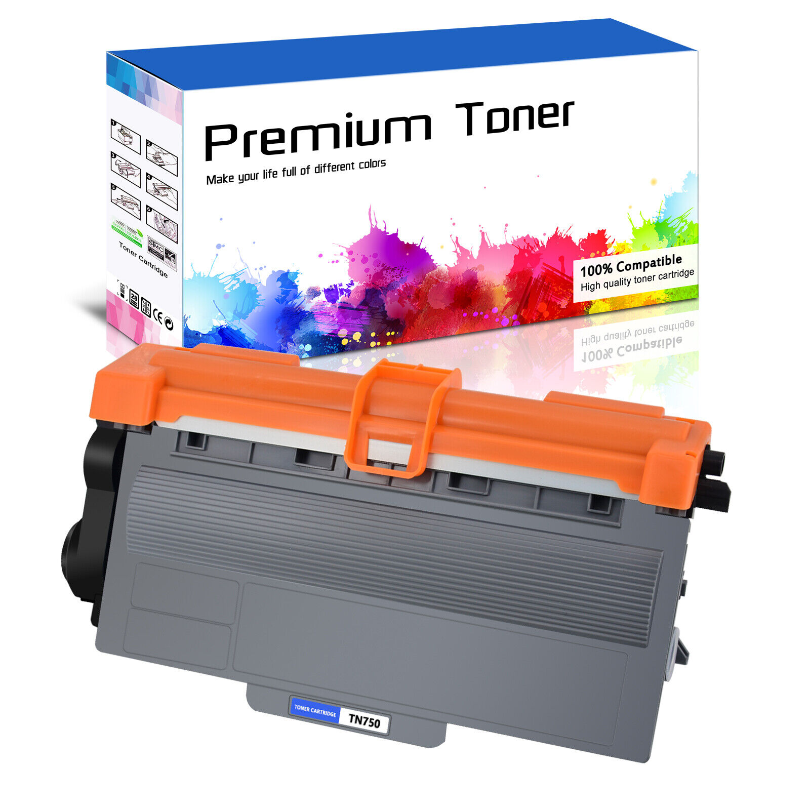 1-5PK High Yield Black TN750 Toner for Brother DCP-8150DN HL-5470DW MFC-8710DW