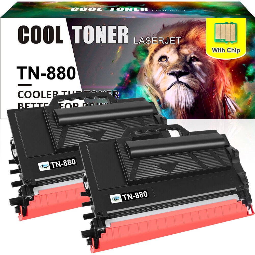 2PK TN880 High Yield Toner Cartridge For Brother HL-L6200DW MFC-L5800DW L6400DW