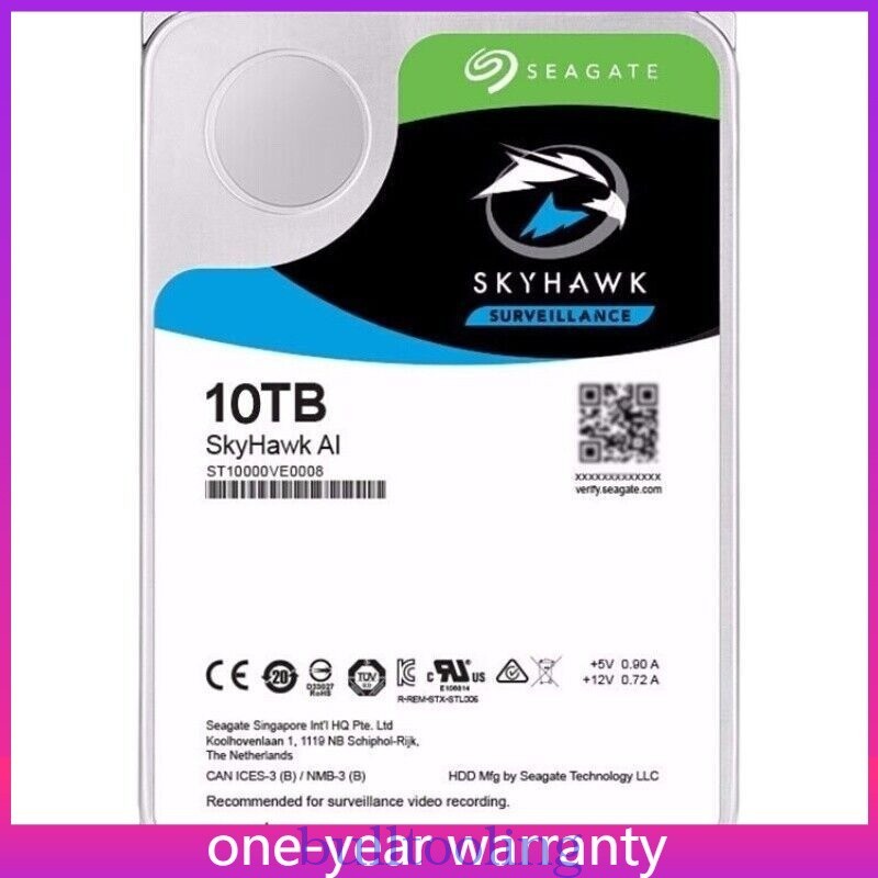 ST10000VE0008 Seagate SkyHawk AI 10TB SATA 6.0Gb/s 3.5" Internal Hard Drive HDD