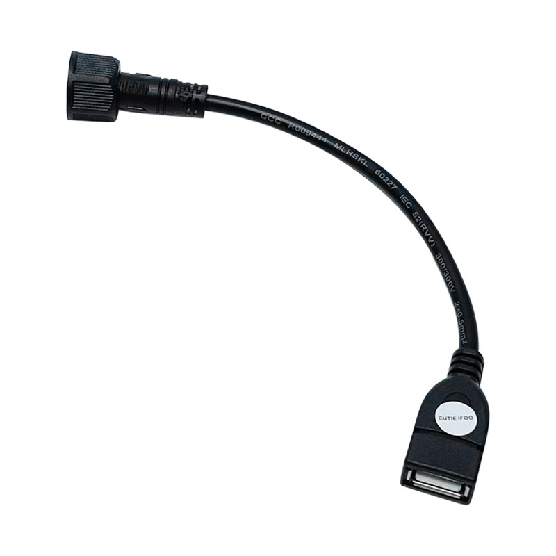 USB To 2pinDual Hole Waterproof Conversion Cable for Solar Outdoor Light Panel