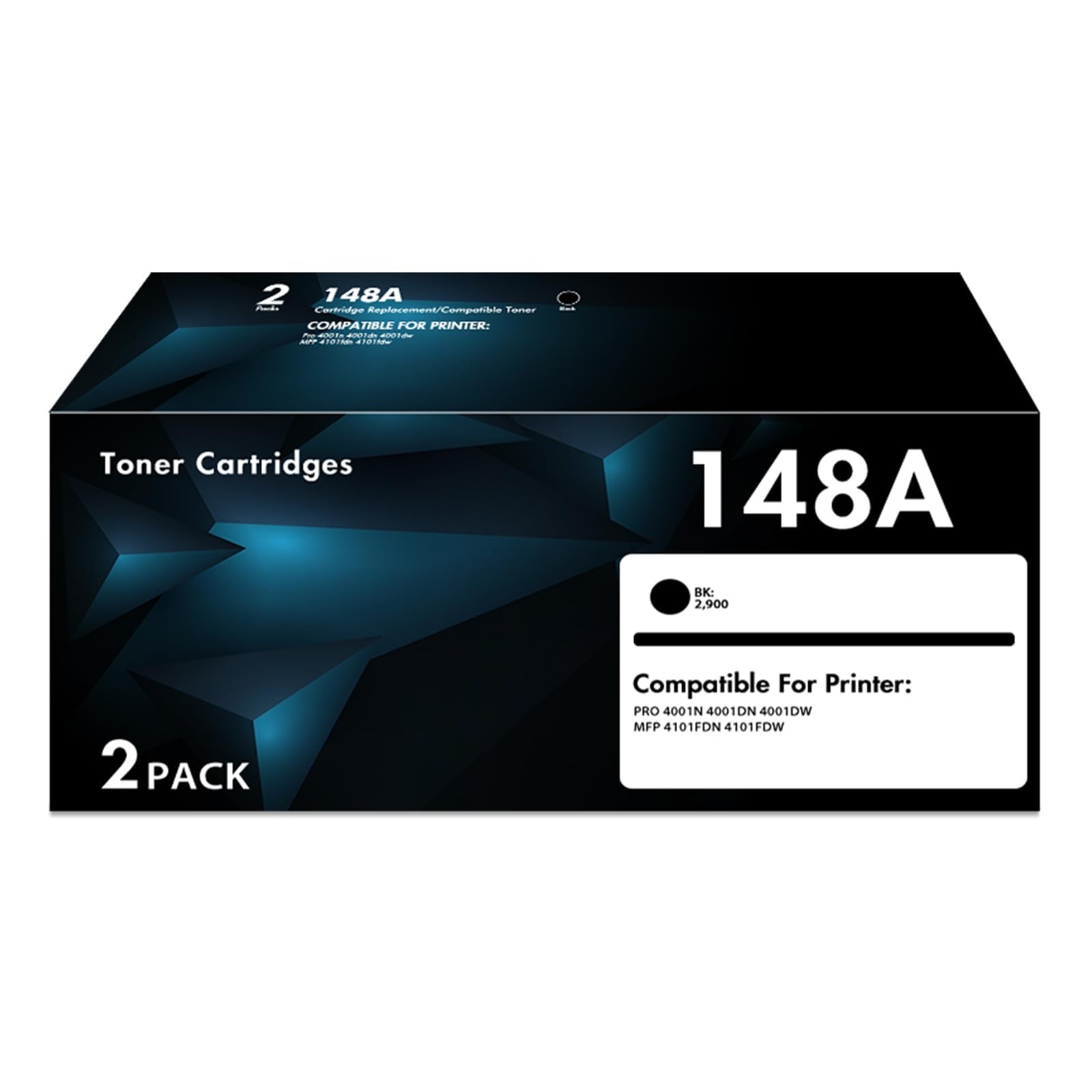 148A W1480A Toner Cartridges 2-Pack Standard Yield, Black