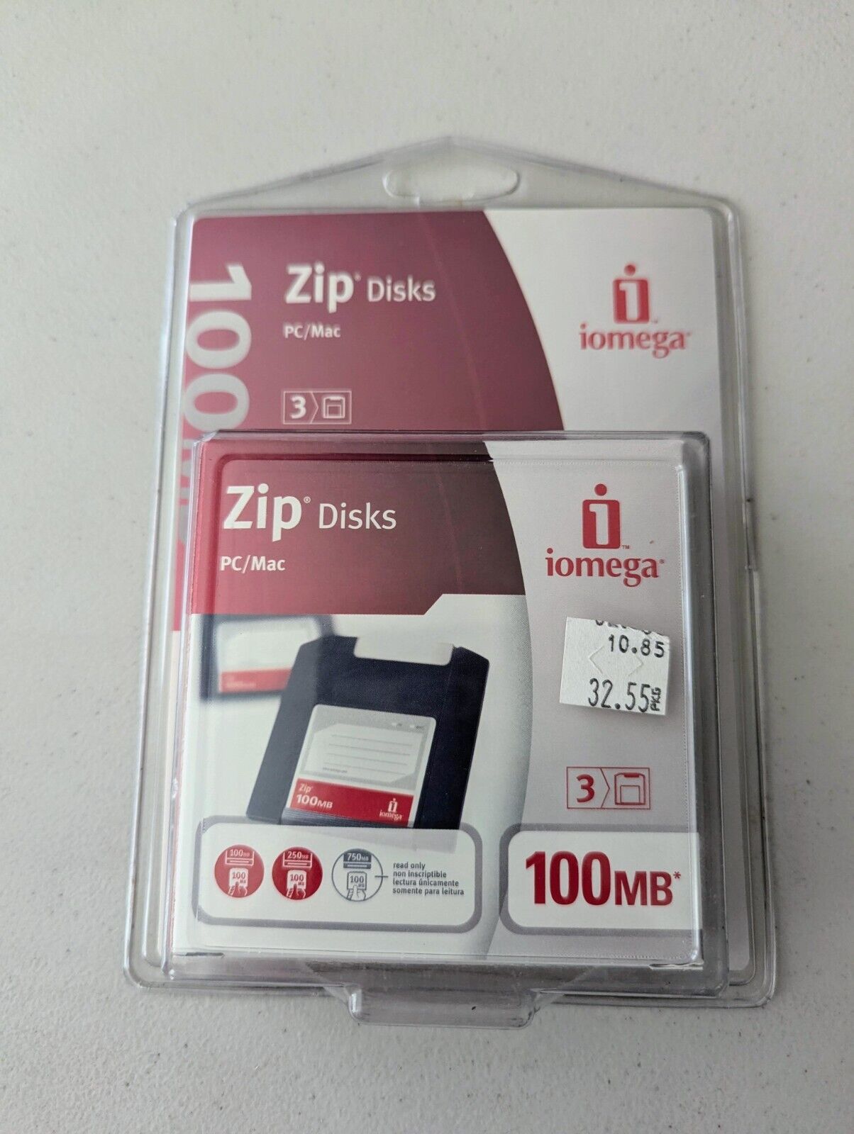 iOmega Zip Disks 100 MB 3 Pack PC/MAC Brand New Factory Sealed